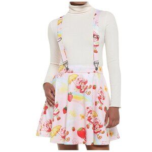 Strawberry Shortcake Suspenders Skater Cartoon Skirt Hot Topic Size Small